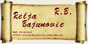 Relja Bajunović vizit kartica